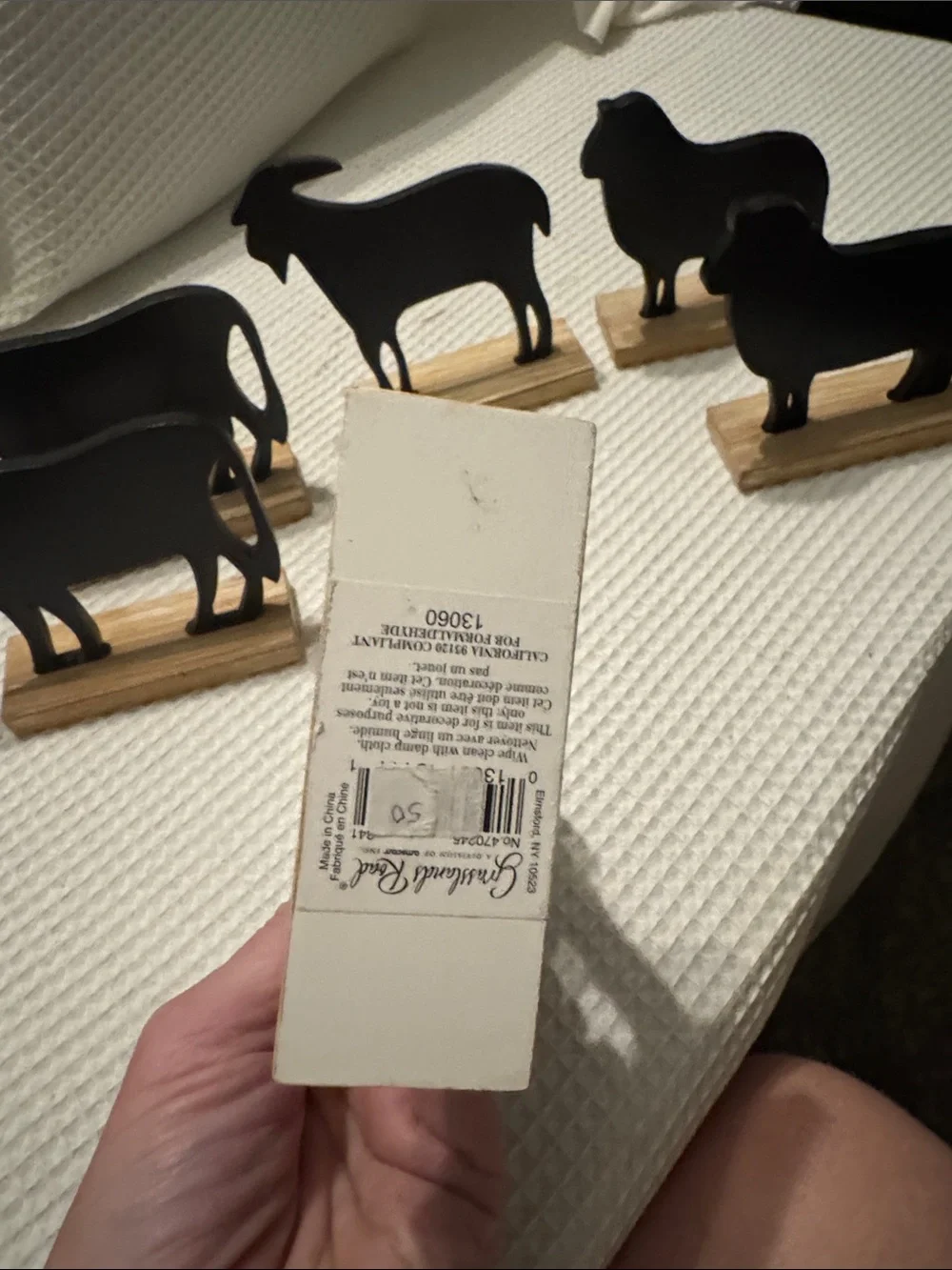 Grassland’s Road Set of 6 Wood Animals Cow Goat Sheep